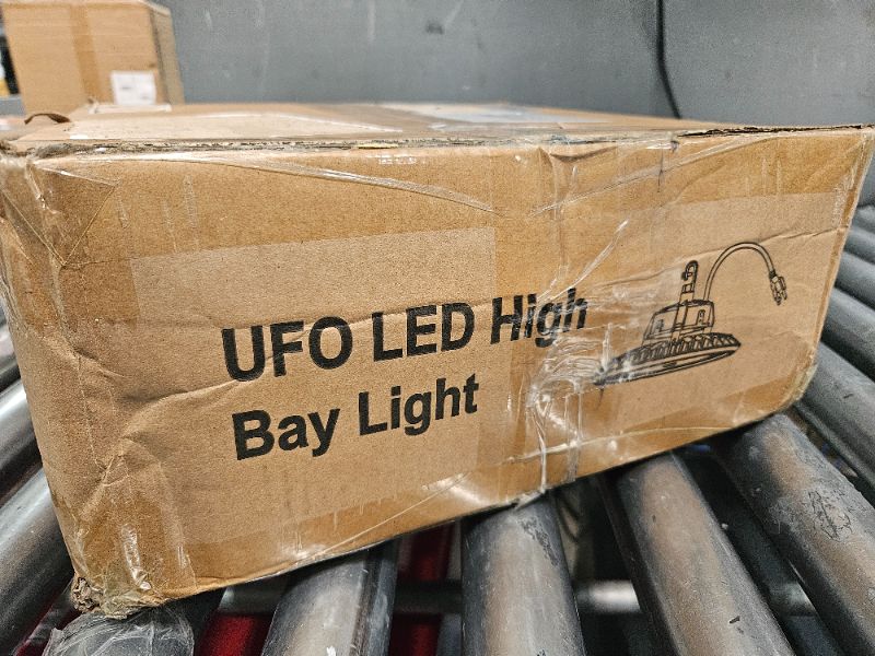 Photo 5 of 240W UFO LED High Bay Light, High Bay LED Lights 36,000LM(1000W MH/HPS Eqv.) Dimmable High Bay 6' Cable with US Plug, Hanging Hook, Safe Rope, ETL Listed High Bay Light for Warehouse Factory Barn Shop 240W 1PACK