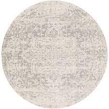 Photo 1 of 5'3" Round Worsham Traditional Rug Cream - Artistic Weavers
