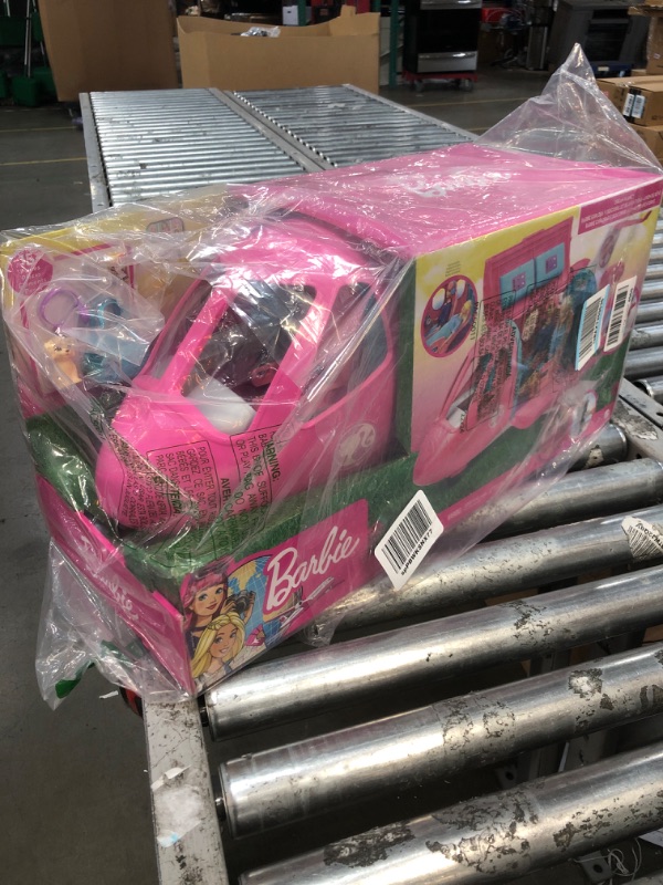 Photo 1 of Barbie Dreamplane Airplane Toys Playset with 15+ Accessories Including Puppy, Snack Cart, Reclining Seats and More Standard