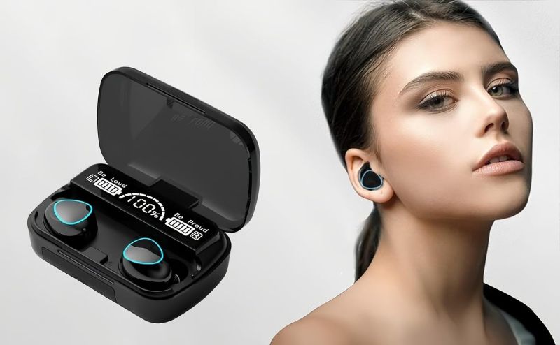 Photo 1 of * only right ear functional * 
VANKYO X200 True Wireless Earbuds, Bluetooth 5.0 Earbuds in-Ear TWS Stereo Headphones with Smart LED Display