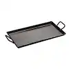 Photo 1 of 18 in. Black Carbon Steel Stovetop Griddle with Handles
