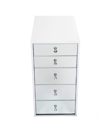 Photo 1 of 2, SlayStation® 5-Drawer Mirrored Vanity Storage Unit
