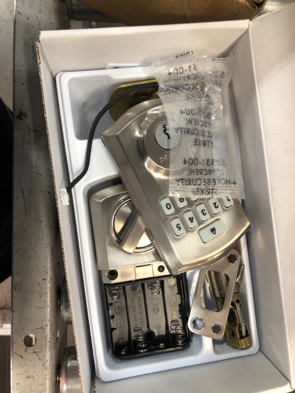 Photo 1 of **SEE NOTES**Kwikset Signature Series 260 SmartCode Satin Nickel Single Cylinder Smartkey Electronic Deadbolt Lighted Keypad
