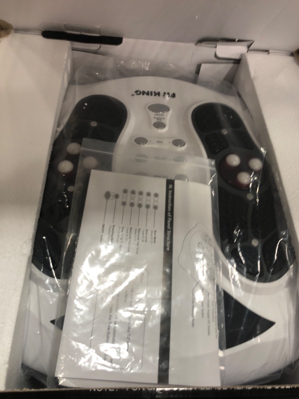 Photo 2 of FIT KING Foot Circulation Stimulator Machine (FSA HSA Eligible) with EMS TENS Pads, Advanced Nerve Muscle Massager for Neuropathy Pain and Circulation,Plantar Fasciitis,Diabetes,RLS Pain Relief