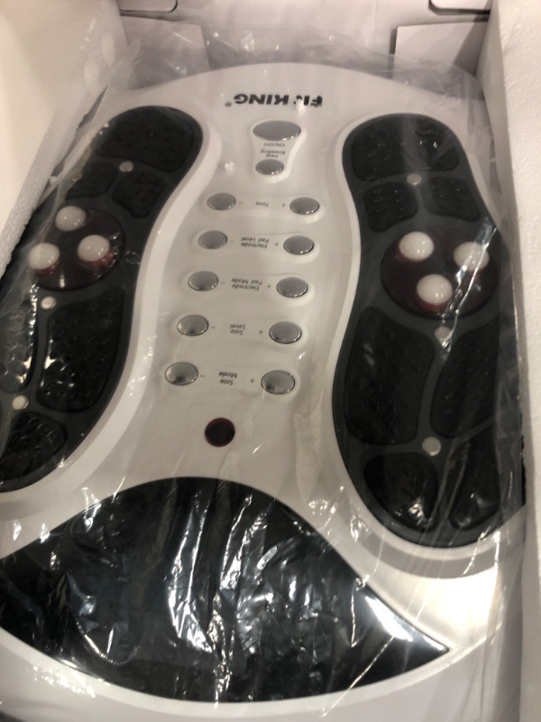 Photo 3 of FIT KING Foot Circulation Stimulator Machine (FSA HSA Eligible) with EMS TENS Pads, Advanced Nerve Muscle Massager for Neuropathy Pain and Circulation,Plantar Fasciitis,Diabetes,RLS Pain Relief