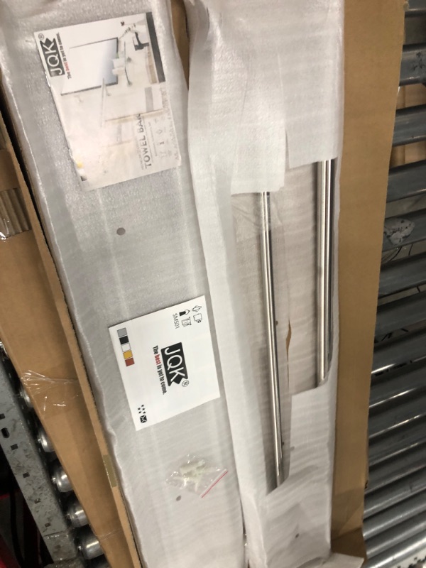 Photo 1 of JQK Double Bath Towel Bar, 30 Inch 304 Stainless Steel Thicken 0.8mm Towel Rack for Bathroom, Towel Holder Brushed Finished Wall Mount, 33 in Total Length 2 Pack, TB100L30-BN-P2 33 Inch (2 Pack) Brushed