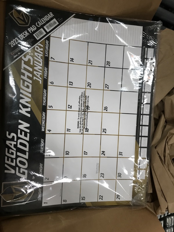 Photo 2 of TURNER SPORTS Vegas Golden Knights 2023 22X17 Desk Calendar (23998061575)