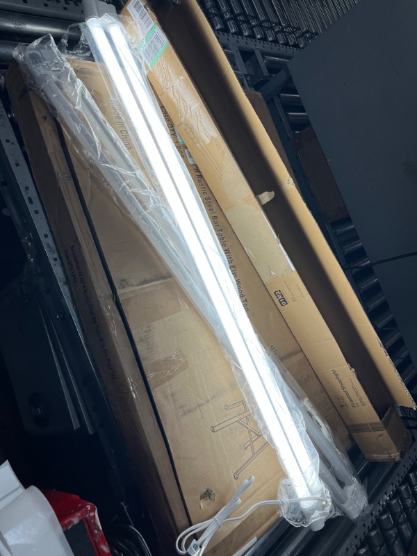 View 3 of Sunco 2 Pack LED Workshop Garage White Shop Light 4FT, Plug in Linkable Utility Light Fixtures, 260W=40W, 5000K Daylight, Frosted Lens, Pull Chain, Hanging/Mounted, 4100 LM - ETL Energy Star