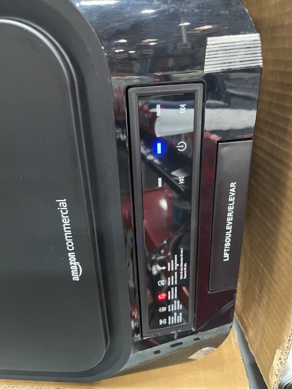 Photo 1 of Amazon Commercial 200-Sheet Auto Feed Cross-Cut Paper Shredder with Pullout Basket 200 Sheet New 200-Sheet Cross-Cut Auto Feed`