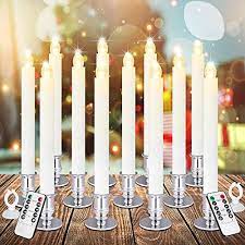 Photo 1 of * used * 
Christmas Window Candles LED Battery Operated : Pack of 12 Remote Electric Flickering Flameless Candlestick 