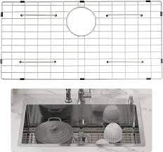 Photo 1 of  VEVOR Sink Protector Grid, 26"x14" Stainless Steel Sink Grates, Rear Drain Sink Grates with R10 Corner Radius, Large Sink Bottom Grids, Universal Bowl Rack Sink Accessories, For Kitchen Sink, Silver
