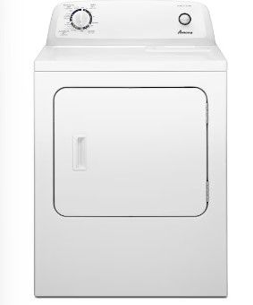 Photo 1 of Amana 6.5-cu ft Reversible Side Swing Door Gas Dryer (White)
