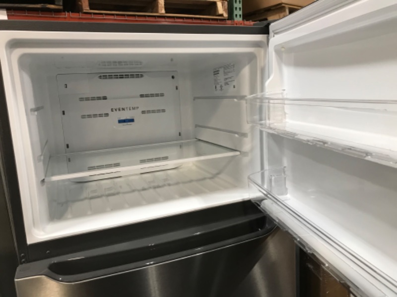 Photo 3 of Frigidaire Garage-Ready 20-cu ft Top-Freezer Refrigerator (Fingerprint Resistant Stainless Steel)
