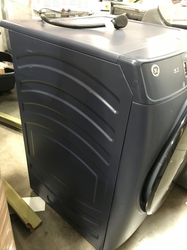 Photo 5 of GE 7.8-cu ft Stackable Smart Electric Dryer (Sapphire Blue) ENERGY STAR
