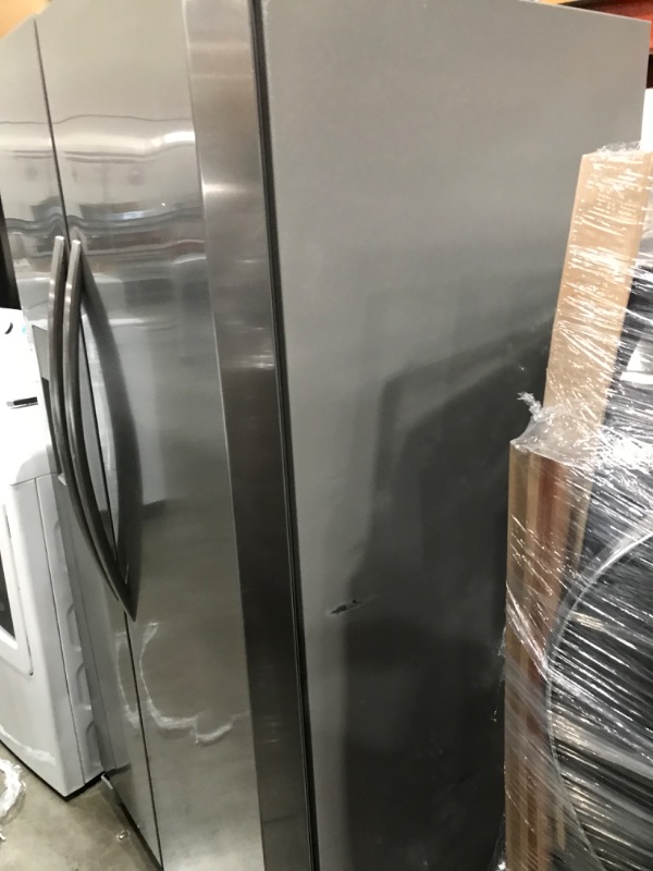 Photo 3 of Frigidaire 25.6-cu ft Side-by-Side Refrigerator with Ice Maker (Fingerprint Resistant Stainless Steel) ENERGY STAR
