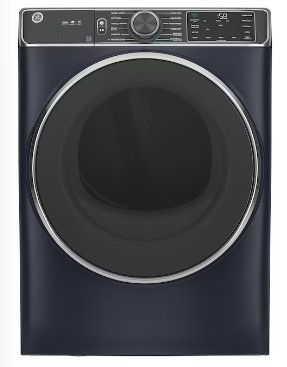 Photo 1 of GE 7.8-cu ft Stackable Steam Cycle Smart Electric Dryer (Sapphire Blue)
