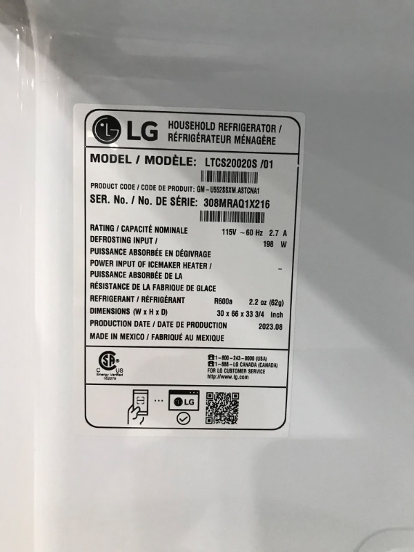 Photo 7 of LG 20.2-cu ft Top-Freezer Refrigerator (Stainless Steel) ENERGY STAR
