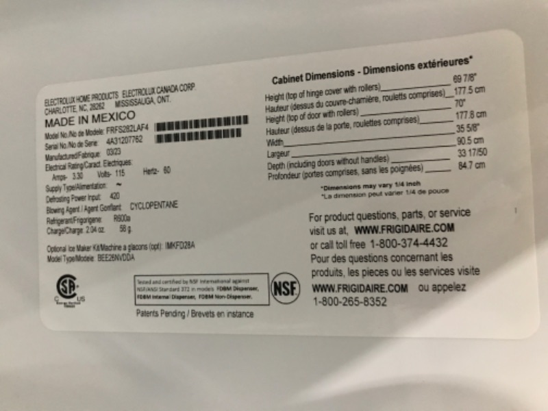 Photo 8 of *****SCRATCHES AND DENTS ****Frigidaire 27.8-cu ft French Door Refrigerator with Ice Maker (Fingerprint Resistant Stainless Steel) ENERGY STAR
