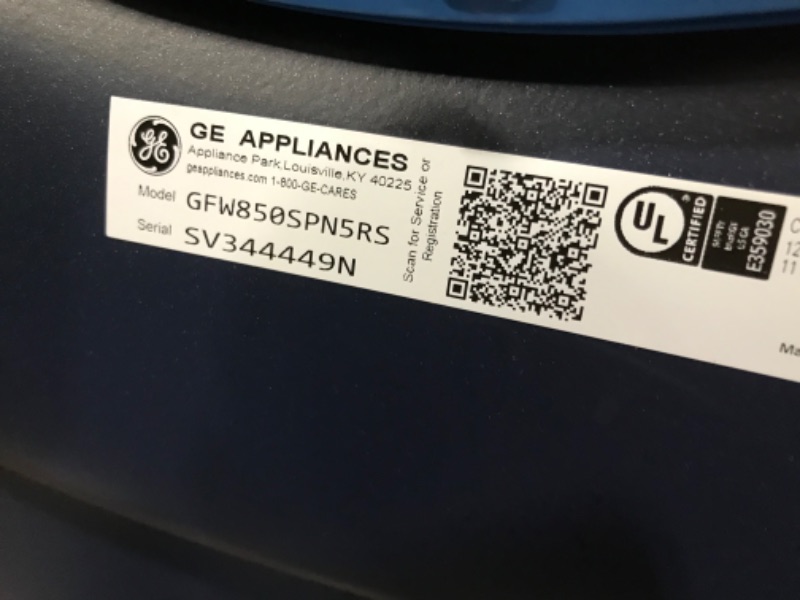 Photo 5 of GE UltraFresh Vent System 5-cu ft Stackable Steam Cycle Smart Front-Load Washer (Sapphire Blue) ENERGY STAR
