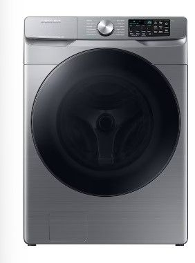 Photo 1 of Samsung 4.5-cu ft High Efficiency Stackable Steam Cycle Smart Front-Load Washer (Platinum) ENERGY STAR
