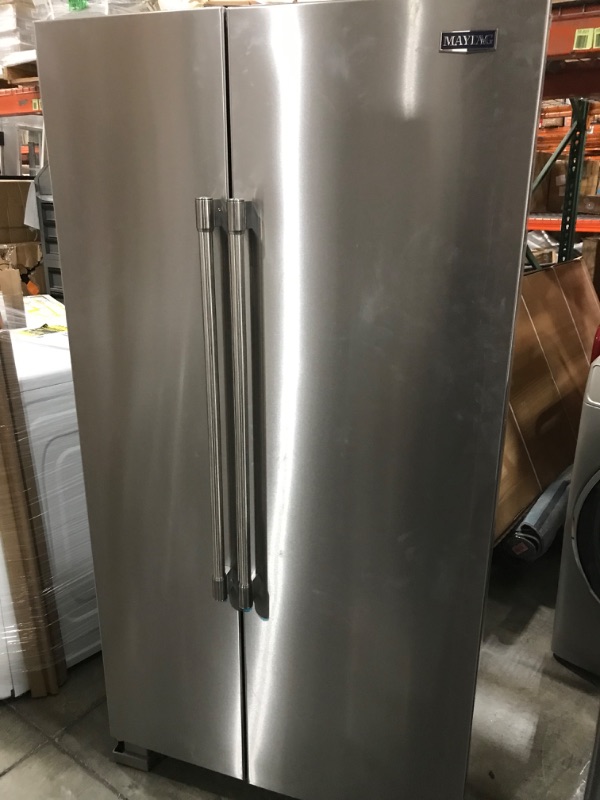 Photo 2 of Maytag 24.9-cu ft Side-by-Side Refrigerator (Fingerprint Resistant Stainless Steel)
