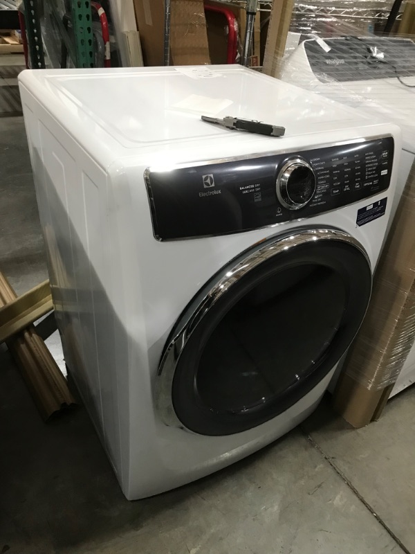 Photo 2 of Electrolux 8-cu ft Stackable Steam Cycle Electric Dryer (White) ENERGY STAR
