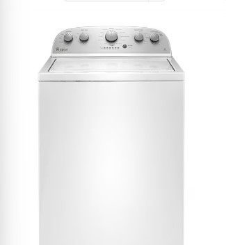 Photo 1 of Whirlpool 3.5-cu ft High Efficiency Agitator Top-Load Washer (White)
