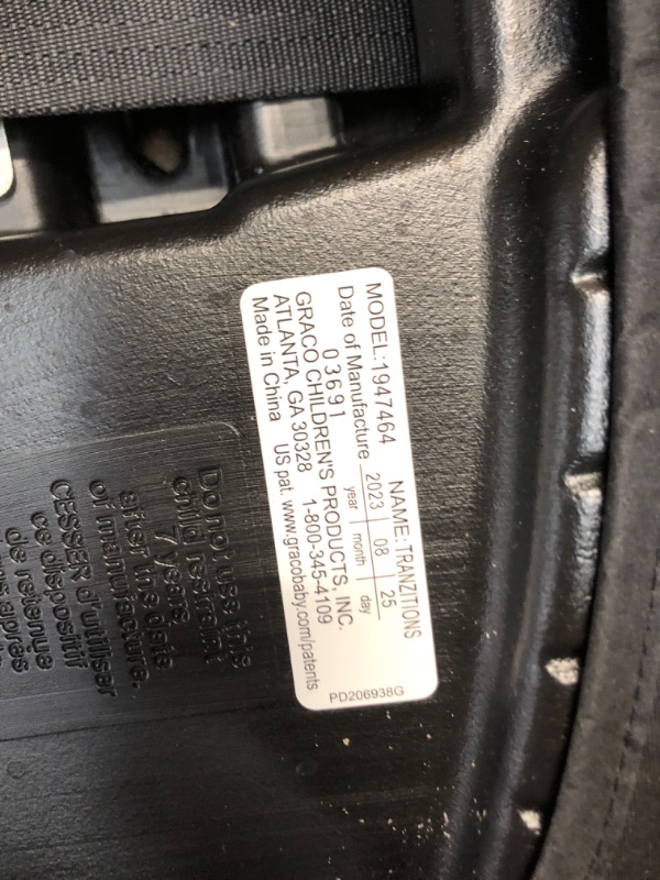 Photo 1 of ***USED - MISSING HARNESS STRAPS***
Graco Tranzitions 3 in 1 Harness Booster Seat, Proof Tranzitions Black