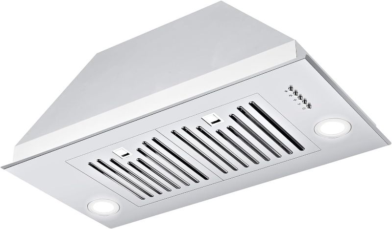 Photo 1 of ***Parts Only***Zomagas 30 inch Insert Range Hood 600 CFM,Built-in Stainless Steel Range Hoods with Right Button Controls and Back LED Lights,Kitchen Hood for Over Stove,Ducted/Ductless Convertible Vent Hood
