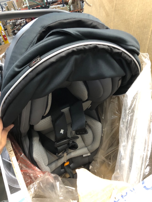 Photo 2 of Chicco Fit2® Adapt Infant and Toddler Car Seat and Base, Rear-Facing Seat for Infants and Toddlers 4-35 lbs., Includes Infant Head and Body Support, Compatible with Chicco Strollers | Ember/Black Ember Fit2 Adapt