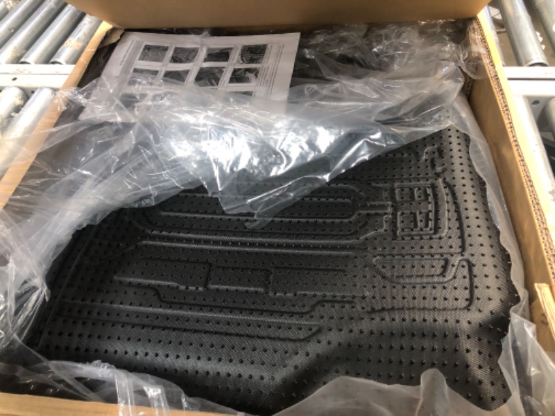 Photo 2 of Torcia 3D Truck Floor Mats Custom Fit 2015-2024 Ford F-150 SuperCrew Cab | All-Weather Rubber Car Floor Liners w/ & Anti-Slip Spikes | Automotive Carpet for Winter, Ski, Hunting, Camping 2015-2024 Ford F-150 Full Set Black