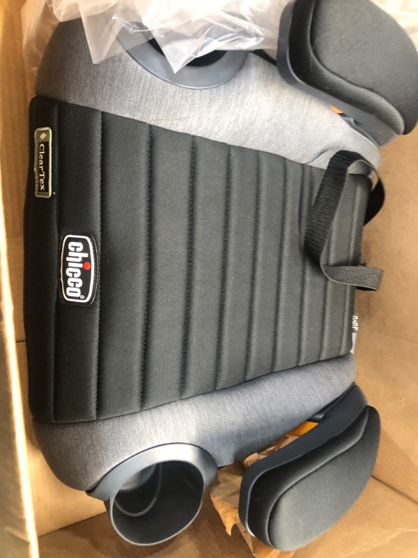 Photo 2 of Chicco GoFit ClearTex Backless Booster Car Seat - Shadow | Black Shadow GoFit with ClearTex No Chemicals