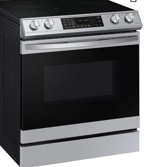 Photo 1 of SAMSUNG 6.3 cu. ft. Front Control Slide-in Electric Range with Air Fry & Wi-Fi
