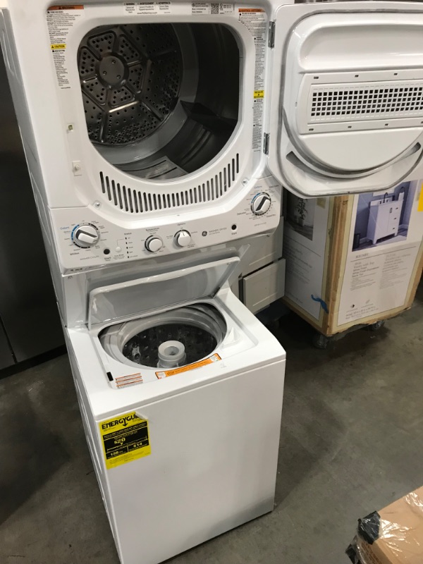 Photo 6 of GE Electric Stacked Laundry Center with 2.3-cu ft Washer and 4.4-cu ft Dryer
