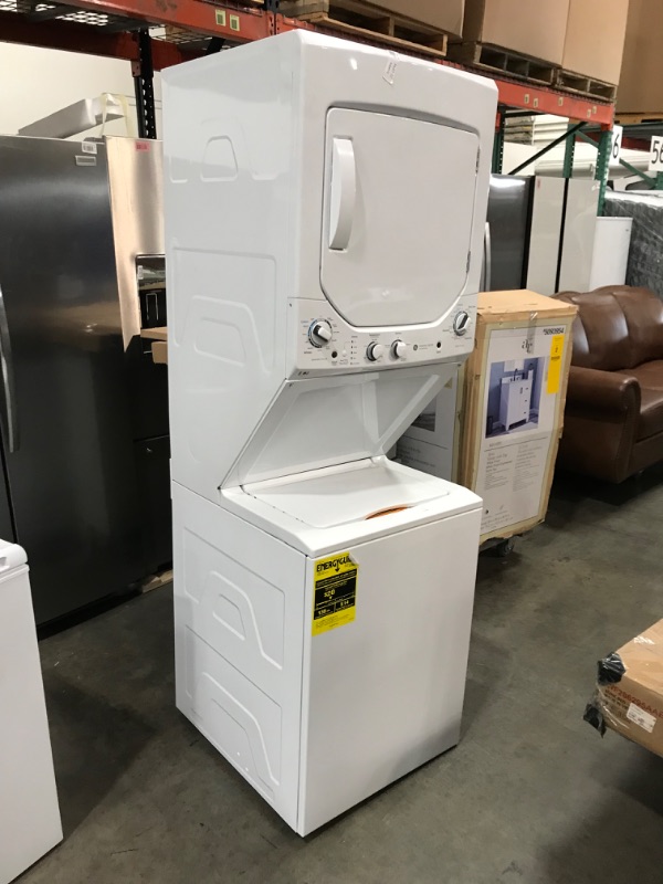 Photo 1 of GE Electric Stacked Laundry Center with 2.3-cu ft Washer and 4.4-cu ft Dryer
