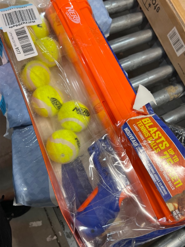 Photo 2 of ***PARTS ONLY***Nerf Dog Fetch Game Mega Set Dog Toy, Includes 20 Inch Tennis Ball Blaster and 12 Squeak Tennis Balls