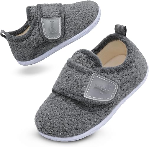 Photo 1 of ***UNKNOWN SIZE***
L-RUN Toddler Slippers for Girls Boys Warm Household Shoes Grey