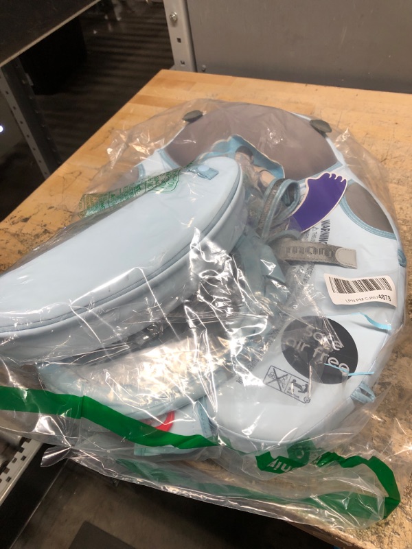 Photo 1 of Preself Upgraded Baby Float Non-Inflatable Mambobaby Swim Ring, Infant Soft Solid Swimming Trainer, Baby Pool Float with Removable UPF 50+ UV Sun Protection Canopy (Light Blue Ladybug)