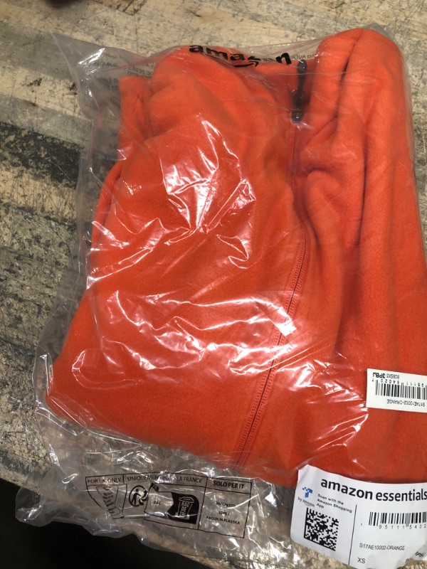 Photo 1 of Amazon Essentials Men's Full-Zip Fleece Jacket (Available in Big & Tall) Polyester Orange X-Small