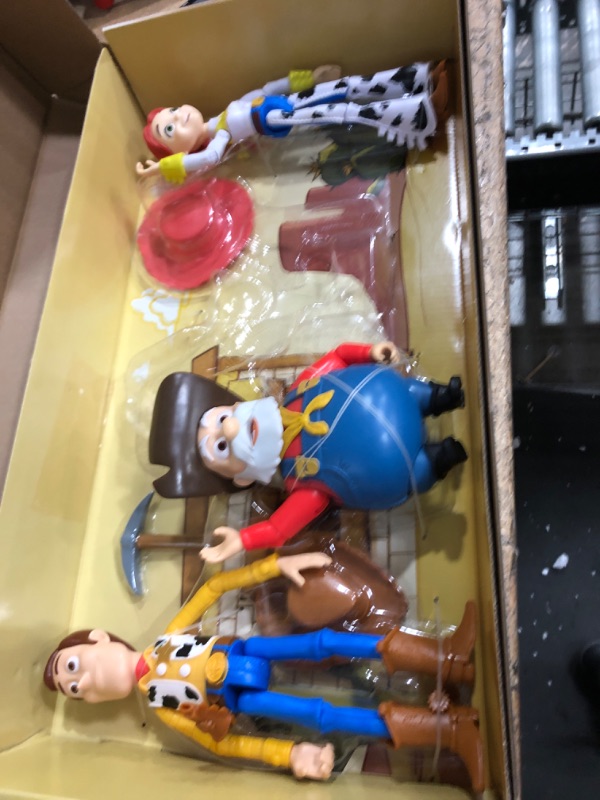 Photo 2 of Mattel Toy Story Set of 4 Action Figures with Woody, Jessie, Bullseye & Stinky Pete, Woody's Roundup, 7-in Scale