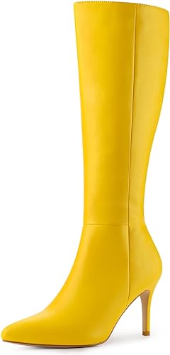 Photo 1 of Allegra K Women's High Heels Pointed Toe Stiletto Heel Knee High Boots SIZE 8