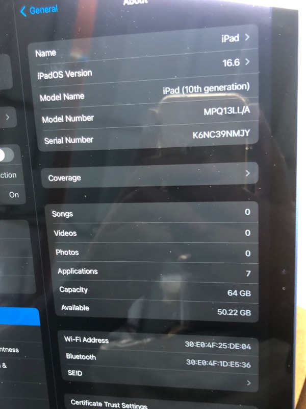 Photo 1 of Apple iPad (10th Generation): with A14 Bionic chip, 10.9-inch Liquid Retina Display, 64GB, Wi-Fi 6, 12MP front/12MP Back Camera, Touch ID, All-Day Battery Life – Blue WiFi 64GB Blue