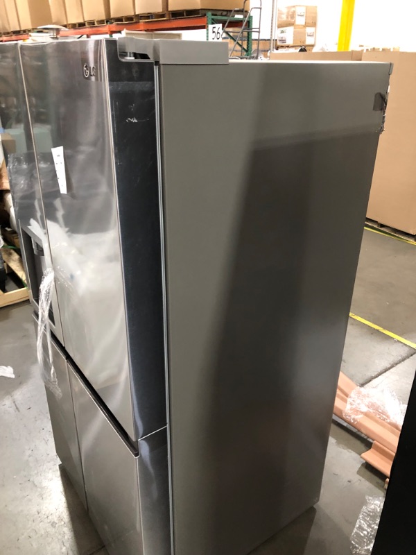 Photo 3 of LG - 27.6 Cu. Ft. Side-by-Side Smart Refrigerator - Stainless Steel
