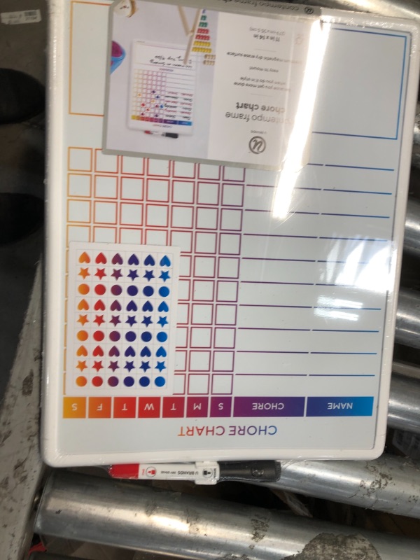 Photo 2 of U Brands Contempo Magnetic Dry Erase Chore Chart, 11 x 14 Inches, White Frame (3603U00-04) New Version