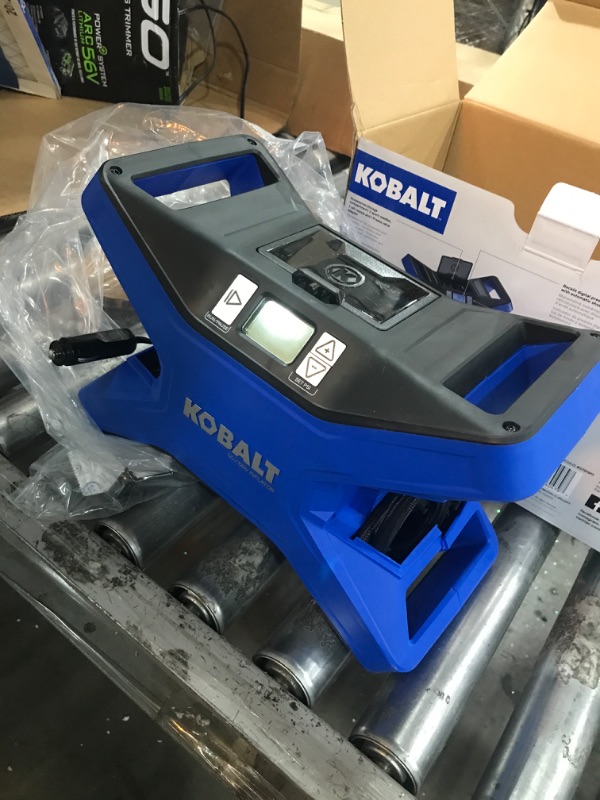 Photo 2 of Kobalt 120v & 12v Portable Air Compressor Inflator Tire Pump Nozzle Needles 120 PSI LED Display