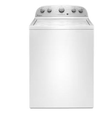 Photo 1 of Whirlpool 3.5-cu ft High Efficiency Agitator Top-Load Washer (White)
