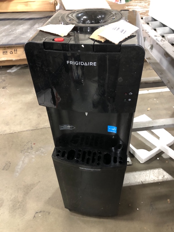 Photo 2 of Frigidaire EFWC498 - Top Loading Cooler Dispenser -Hot & Cold Water - Child Safety Lock - Innovative Slim & Sleek Design, Holds 3 or 5 Gallon Bottles - Black Black TOP-LOAD Cooler