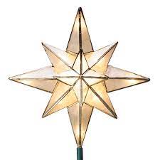 Photo 1 of 71406 - GE StayBright® LED Capiz-Style Star Tree Top, 16ct, Warm White
