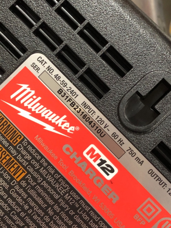 Photo 3 of ***READ NOTES***Milwaukee M12 12-Volt Lithium-Ion High Output 5.0 Ah and 2.5 Ah Battery Packs and Charger Starter Kit
