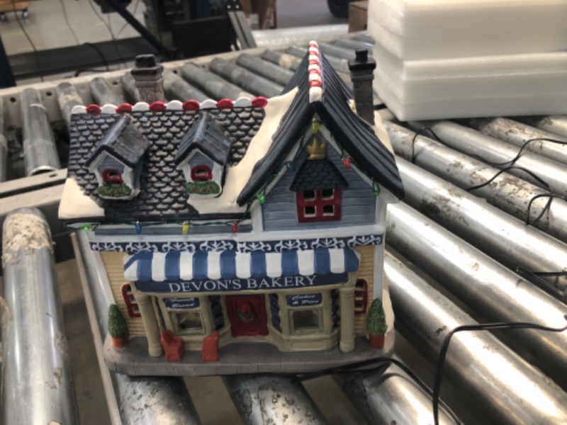 Photo 2 of 2023 Carole Towne Christmas Village Lighted House DEVON’S BAKERY Shop #5286182
